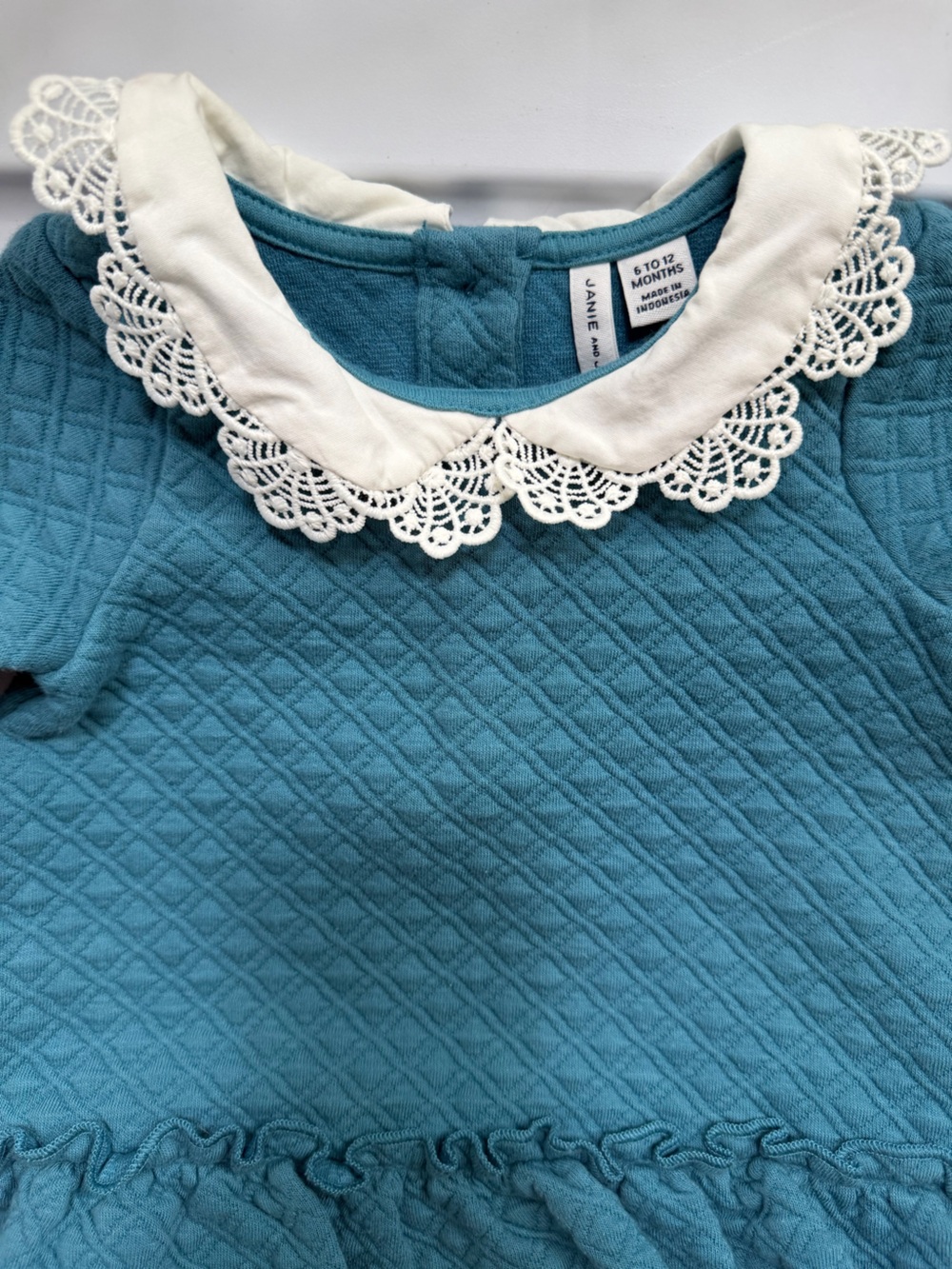 Janie and Jack Teal Quilted Dress